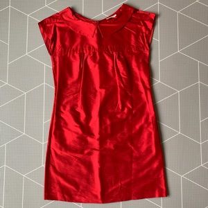 Massimo Dutti Silk Red Mini Dress - image 1